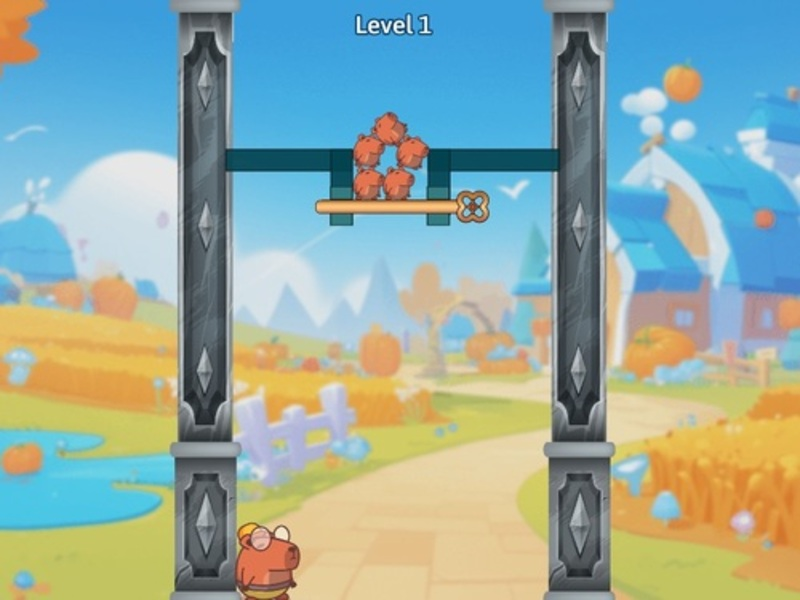 Jogo Salvar bebê capybaras puxar pino online