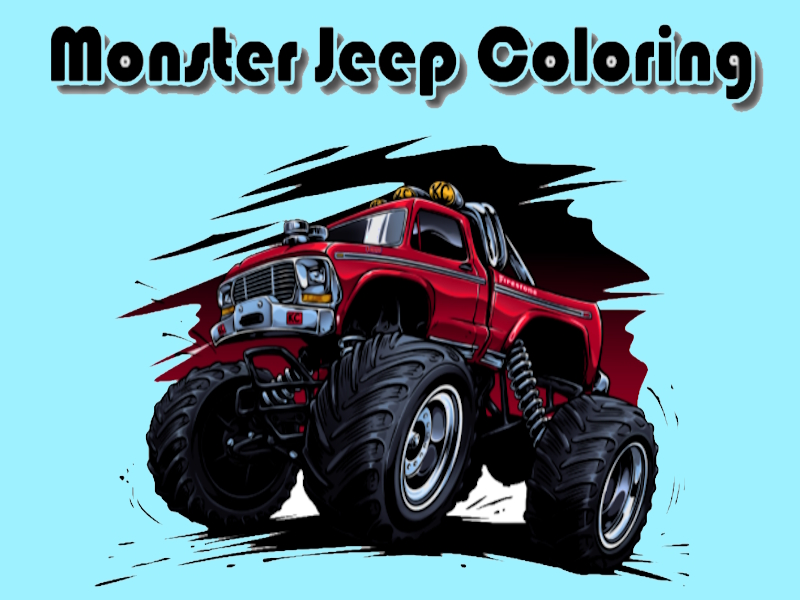 Jogo Coloração de jipe do monstro online