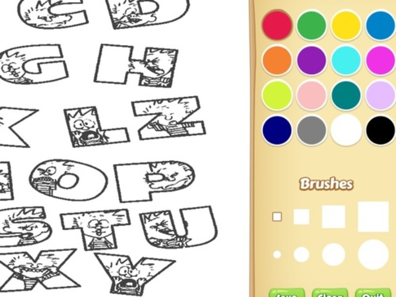 Jogo Livro para colorir de animais de alfabeto para crianças online