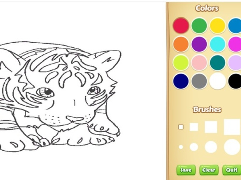 Jogo Baby Tiger Coloring Book online