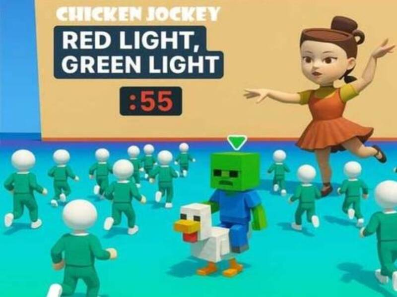 Jogo Jockey de frango: luz verde vermelha verde online
