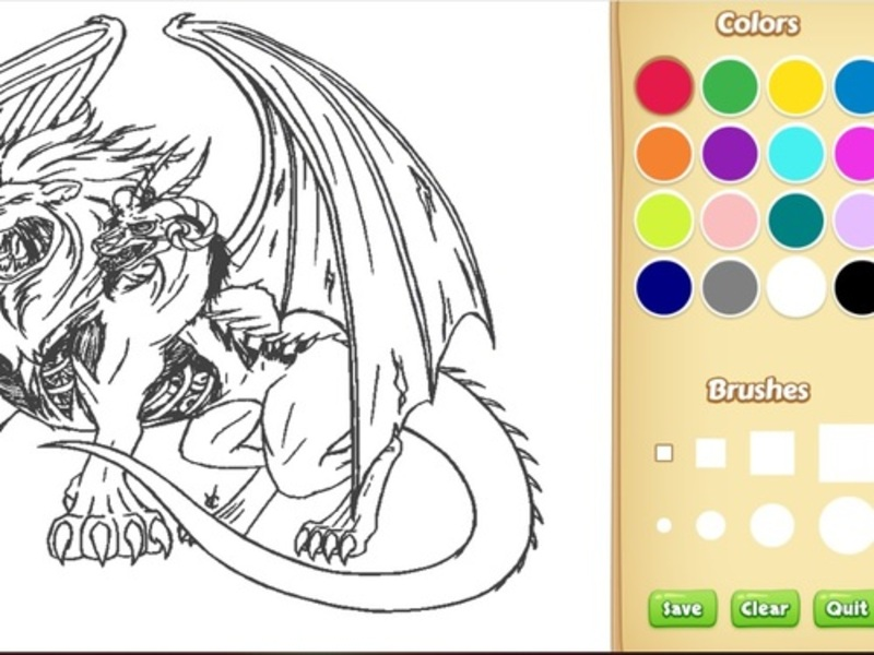 Jogo Dragão Chimera Coloring Book online