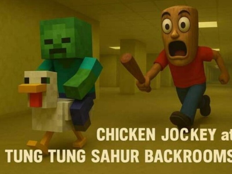 Jogo Jockey de frango nos bastidores de Tung Tung Sahur online