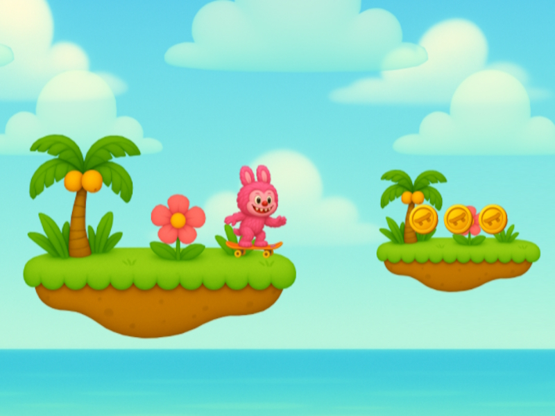 Jogo Parkour de skate de Labubu online
