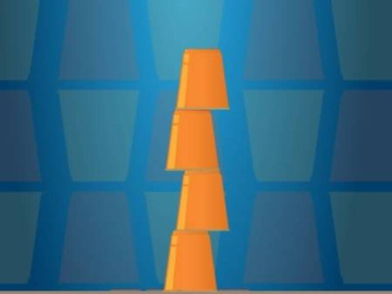 Jogo Cups Tower Builder online